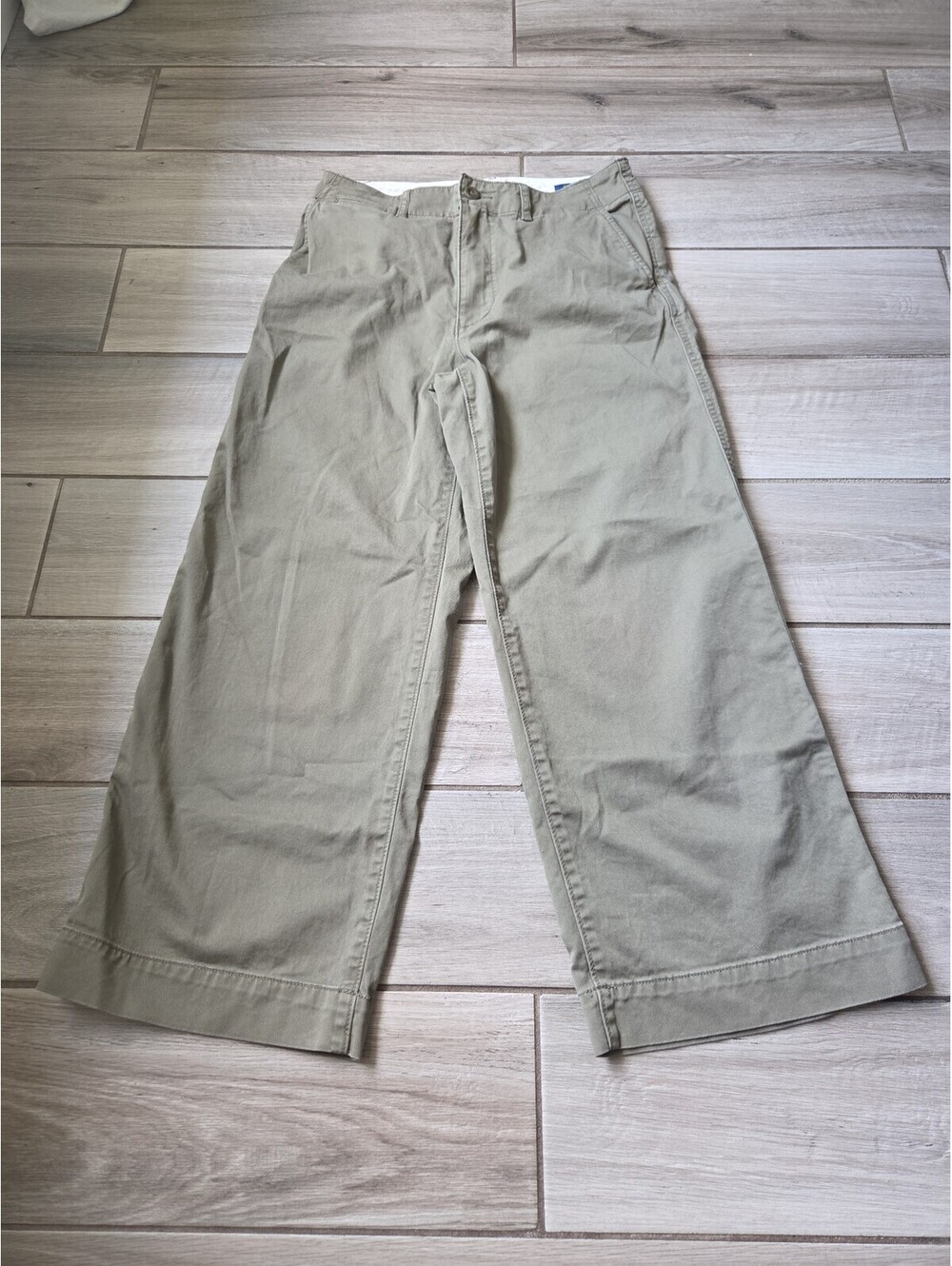 Ralph Lauren twill wide legged cropped pant